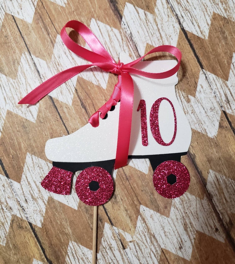 Roller Skate Cake Topper Roller Rink Party Decor Figure Etsy