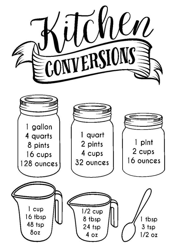 Cute Kitchen Conversion Chart