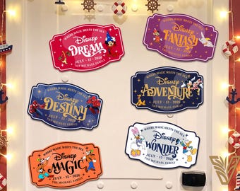 Personalized Cruise Line Magnets, Custom Family Name Door Magnet, Family Cruise Trip, Wish Magic Dream Fantasy Magnet, Stateroom Door Magnet
