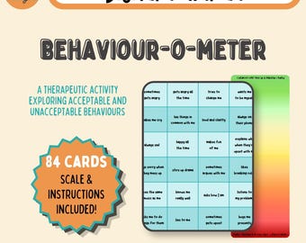 Comportador-o-metro / Juego terapéutico para niños / Actividad sobre límites y aprendizaje socioemocional / Descarga digital