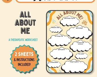 All About Me Worksheets for Kids | Therapy Printables | Child-Led Activities | SEL Counselling Tools