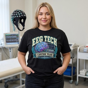 Maglietta personalizzata per tecnico EEG, regalo di laurea in neurodiagnostica, maglietta personalizzata con l'anno di laurea