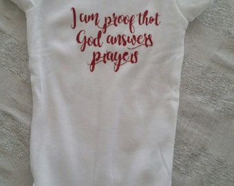 Proof that God answers prayers onesie