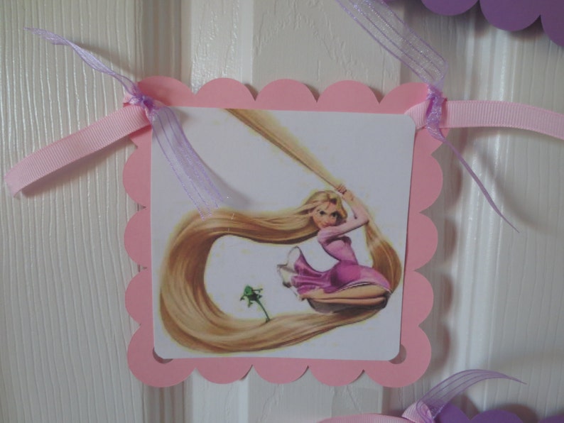 Tangled princess/ Rapunzel birthday banner personalized with Etsy