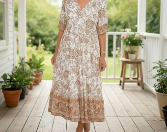 Vintage Floral Maxikleid