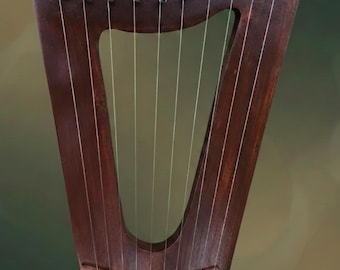 Triangle Lyre Harp Handmade Wooden Lyre Instrument – 10 String Harp Celtic Style Musical Instrument Beginner Harp Gift for Musicians