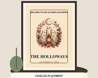 Halloween Party Welcome Sign — Personalized Printable Digital Template