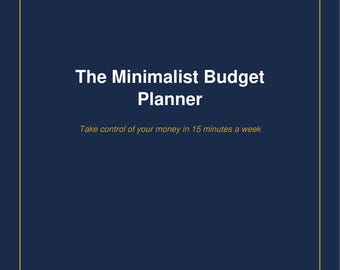 Budget Planner Printable PDF | Monthly Budget, Expense Tracker, Debt Payoff & Savings Goals | Minimalist Instant Download