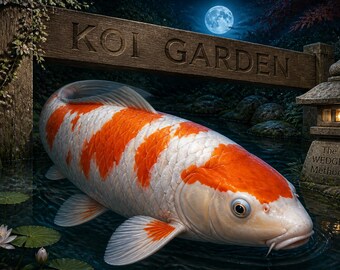 20 Koi Garden Coloring Book PDF, Japanese Adult Pages, Instant Download