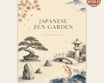 Mindful & Zen Coloring Book Bundle — 4-Pack PDF — Japanese Zen Yoga Zentangle Geometric Instant Download