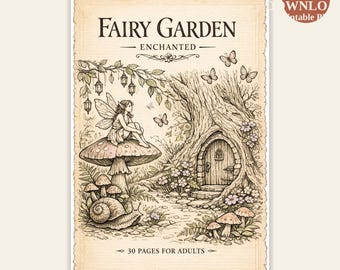 Magic & Whimsy Coloring Book Bundle — 4-Pack PDF — Fairy Garden Galaxy Boho Dark Academia Download