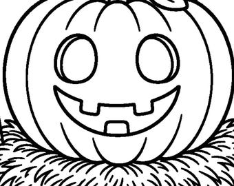 Halloween Not-Too-Scary Coloring Book for Kids Bold Easy, 24 Pages PDF | Ages 3-7 Letter Instant Download