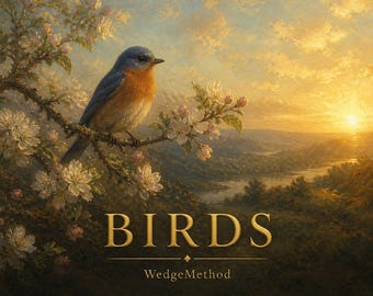 20 Birds Coloring Book PDF, Avian Adult Pages, Instant Download