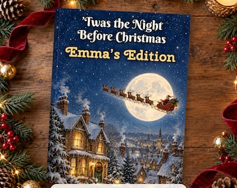 Twas the Night Before Christmas Personalized Book with Name, Christmas Eve Box Storybook PDF