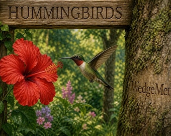 40 Hummingbirds Coloring Book PDF, Garden Adult Pages, Instant Download