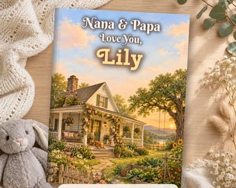 Personalized Grandparents Book with Name, Grandma and Grandpa Love You, Grandkids Gift, Digital PDF