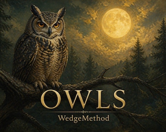 20 Owls Coloring Book PDF, Wildlife Adult Pages, Instant Download