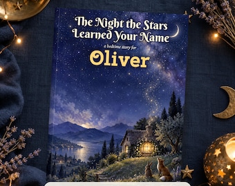 Personalized Bedtime Story Book for Kids, Custom Name Storybook, The Stars Spell Your Name, Digital PDF