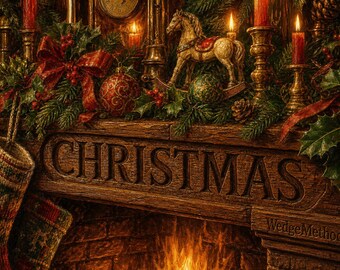 40 Christmas Coloring Book PDF, Holiday Adult Pages, Instant Download
