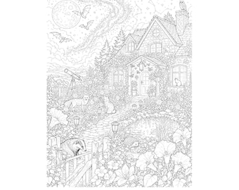 7 Coloring Books Mega Bundle | 264 Pages | Christmas, Autumn, Cozy Kawaii & Cottagecore Scenes | Printable Adult Coloring PDF