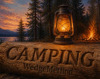 40 Camping Coloring Book PDF, Outdoor Adult Pages, Instant Download