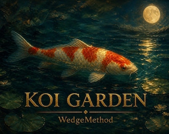 20 Koi Garden Coloring Book PDF, Japanese Adult Pages, Instant Download