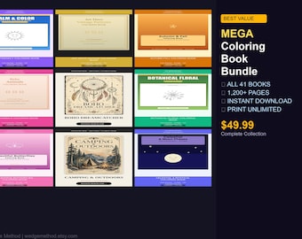 Summer & Seasonal Mega Bundle — 150+ Printable Coloring Pages | 5 Books | Instant PDF Download