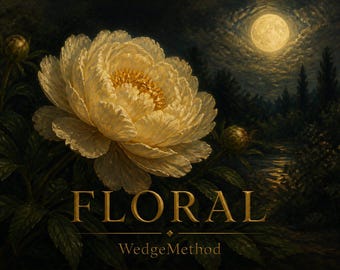 20 Floral Coloring Book PDF, Flower Adult Pages, Instant Download