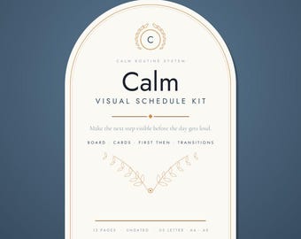 Visual Schedule Printable PDF | Kids Routine Cards, First Then Board, Morning Bedtime Chart