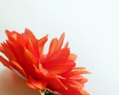 Sale, Orange Flower Hair Clip, Gift for Girl, Chrysanthemum Hair clip, Mum hair clip