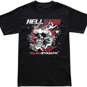 Kundenspezifische Schädel und Winkel hellstar Tshirts