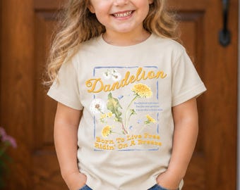 Vintage Dandelion Graphic Shirt, Botanical Wildflower Tee, Nature Lover Gift, Boho Floral T-Shirt, Cottagecore Garden Style