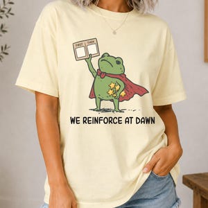 We Reinforce at Dawn Shirt, Funny Frog RBT Tee, ABA Therapy Shirt, BCBA Gift for Behavior Analyst, Therapist Gift