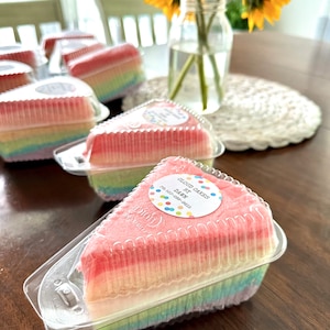 8 Slices of Cotton Candy Cloud Cake