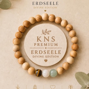 KNS PREMIUM EARTH SOUL Divine Edition | Sandelträarmband med aventurin, månsten och tigeröga
