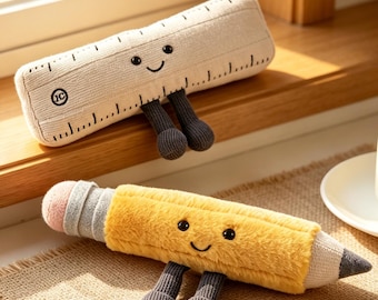 JC Amuseable Stationery Plush Ruler Pencil Cute Stuffed Toy Gift
