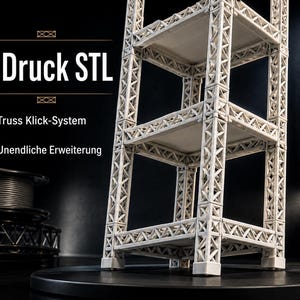 3D Druck Regal STL – Modulares Klick-System Regal / Wandregal Digitaler Download