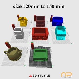 Pacchetto di file STL per fioriere retrò / 8 file vintage per la stampa 3D (download digitale) immagine 7