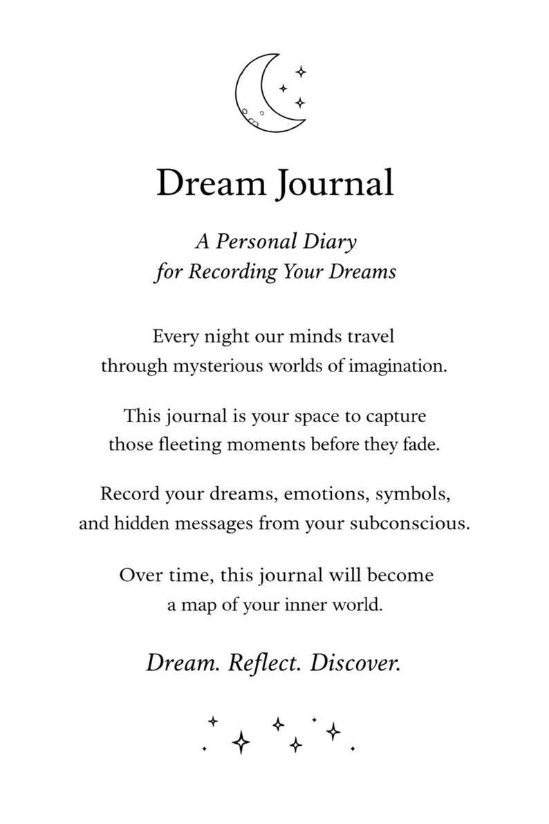 Journal Printable PDF | Dream Diary | Sleep Tracker | Self Reflection ...
