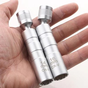 Magnetic Spark Plug Socket Set | 14mm 16mm Thin Wall 3/8" Drive Universal Joint