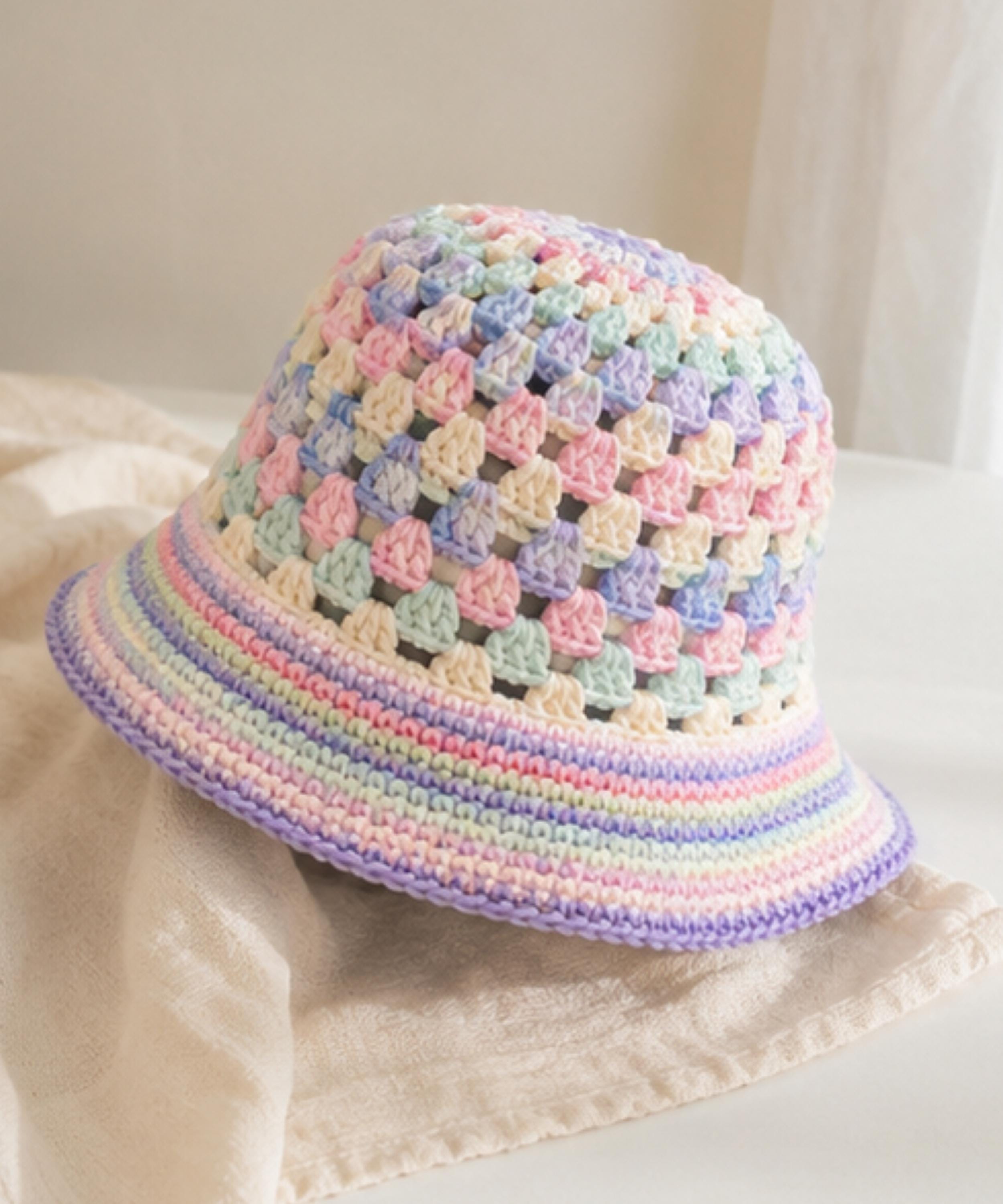 Granny Stitch Crochet Bucket Hat Pattern Boho Summer Sun
