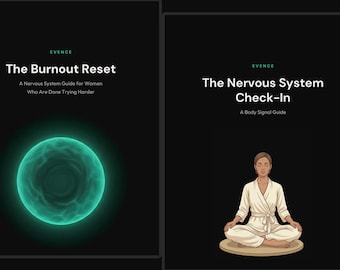 Nervous System Bundle for Women, Burnout Recovery Ebook and Printable Check In, Somatic Wellness PDF Set, Body Based Self Care Download