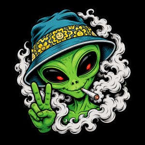 green alien with cigarette Amazon.com: Magnet Smoking Middle Fingers Up Magnetic Vinyl Sticker 5" : Automotive Grey alien green color smokes