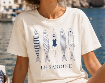 Overhemd Le Sardine | Zomer Coastal Fish-shirt | Fisherman-T-shirt