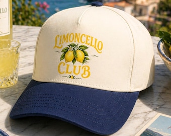 Baseballpet limoncello club | Italiaanse citroen zomerhoed | Stijl Amalfikust