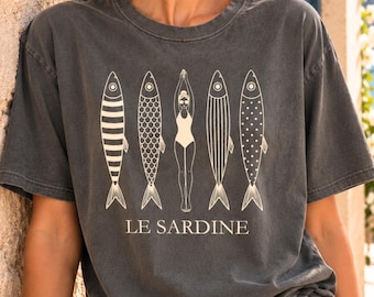 Comfort Colors Vintage T-shirt | Sardine shirt | Italiaans zomer shirt | Vissersshirt