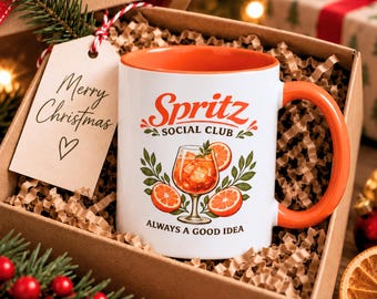Kerstbeker cadeau | Accent koffiemok | Cadeau voor spritzliefhebbers | Liefhebbers van Italiaanse koffie