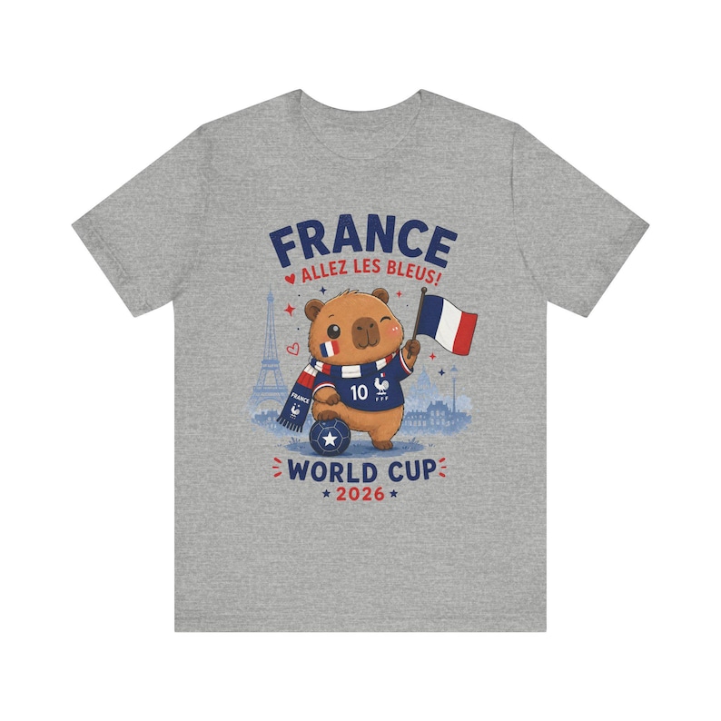 France World Cup 2026 Shirt, Allez Les Bleus Capybara Tee, France Football Gift, Les Bleus Fan Shirt, French Soccer Tee, Football Fan Gift image 13