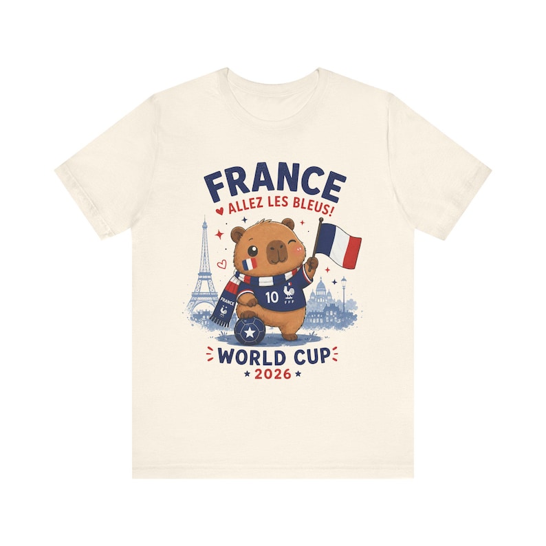 France World Cup 2026 Shirt, Allez Les Bleus Capybara Tee, France Football Gift, Les Bleus Fan Shirt, French Soccer Tee, Football Fan Gift image 12