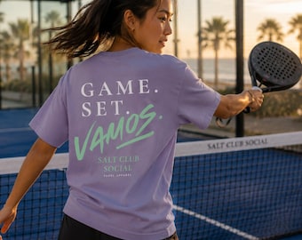 Padel T-Shirt, Game Set Vamos Tee, Unisex Padel Gift, Funny Padel Shirt, Padel Tennis Gift, Padel Player Tee